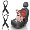 2Pcs Pet Dog Seat Belt Leash Adjustable Pet Dog Cat Safety Leads Harness Car Vehicle Nylon Fabric Seatbelt Strap